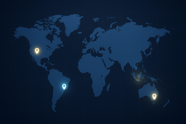 World map highlighting Lumo operations in 23 countries, 5 production facilities, and 2 R&D centers